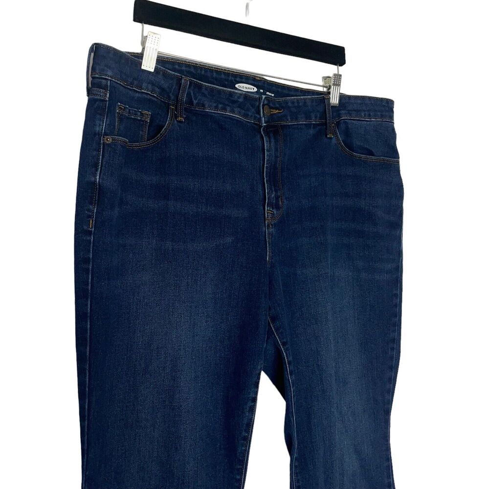 Old Navy Straight Leg Medium Wash Blue Jeans Women's Size 18 Denim Stretch - Picture 5 of 7